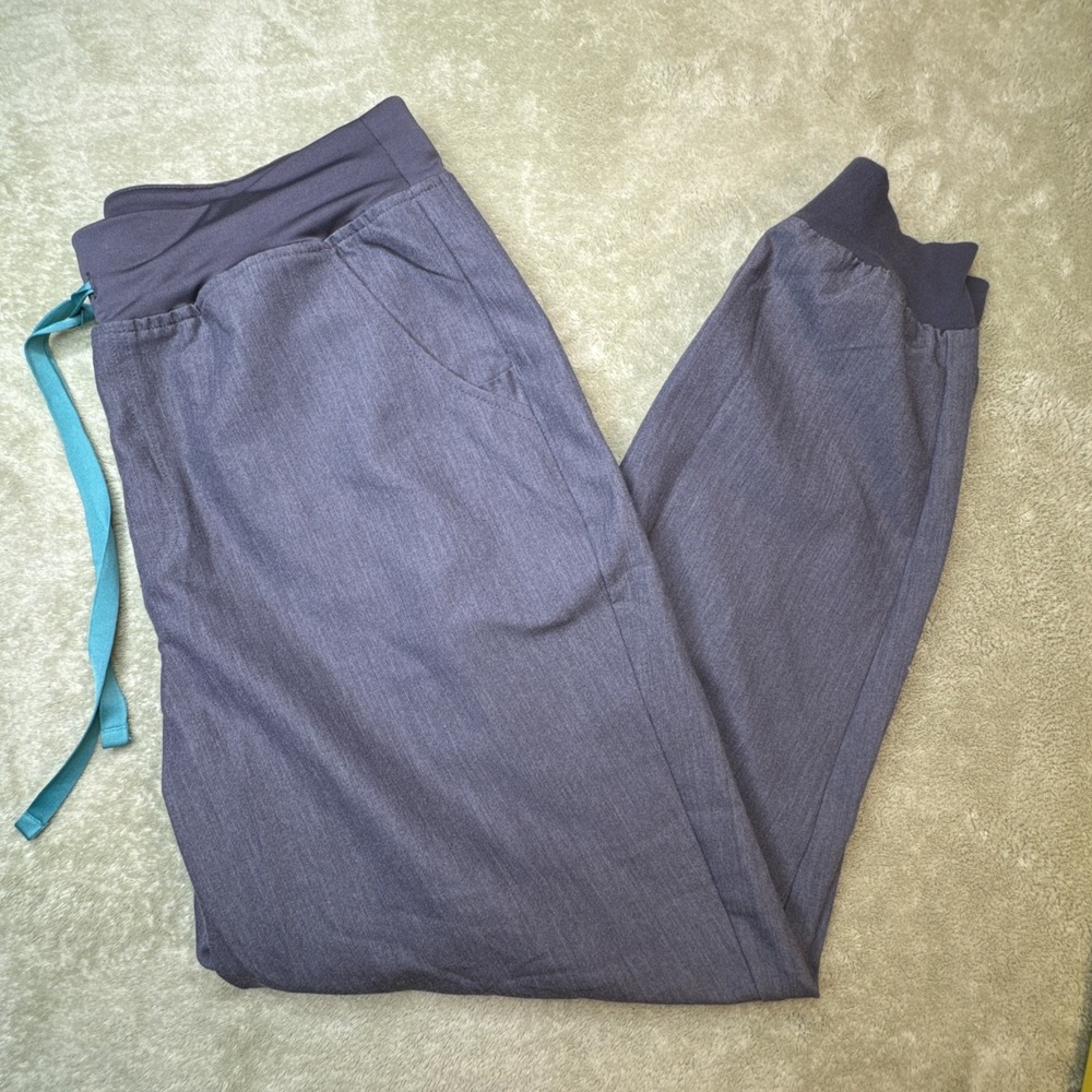 FIGS Women Zamora Jogger Scrub Pant gray L large Performance Pocket technical